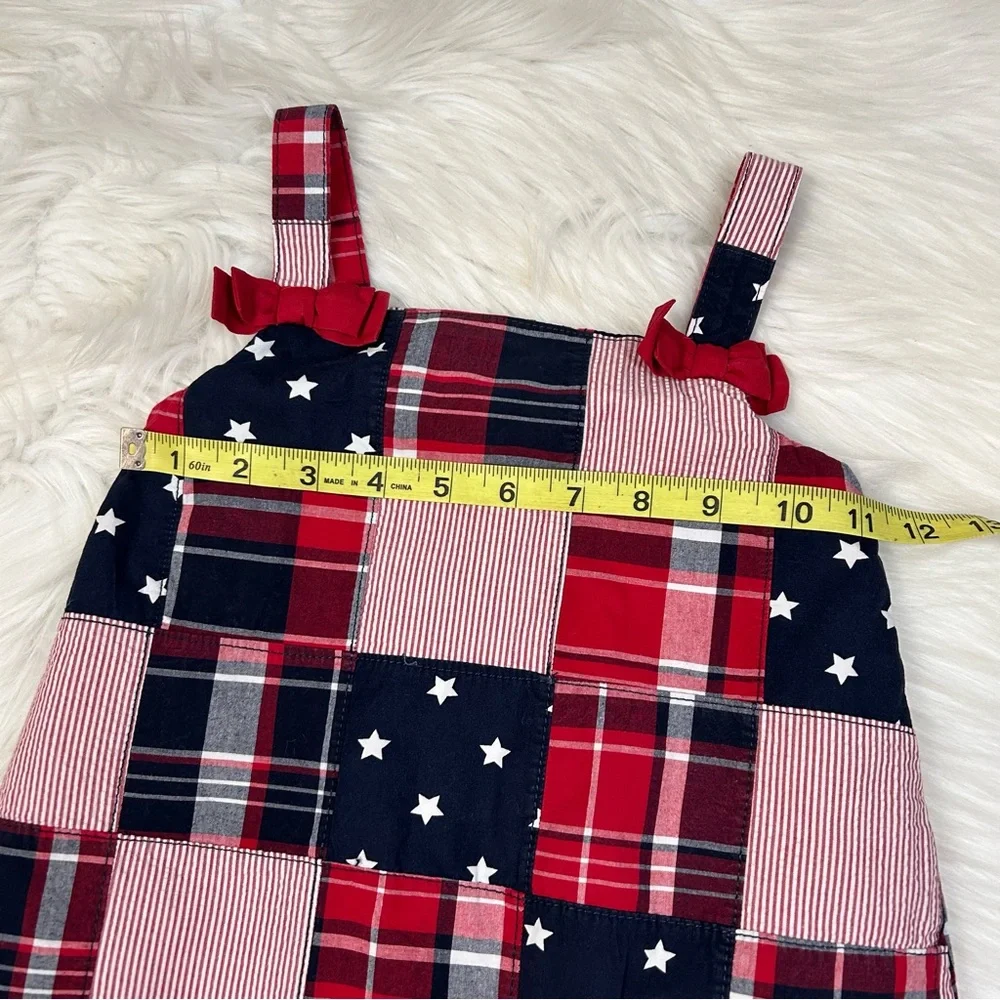 Gymboree Americana Patchwork Madras Plaid Sundress Girls Size 4T USA Lined